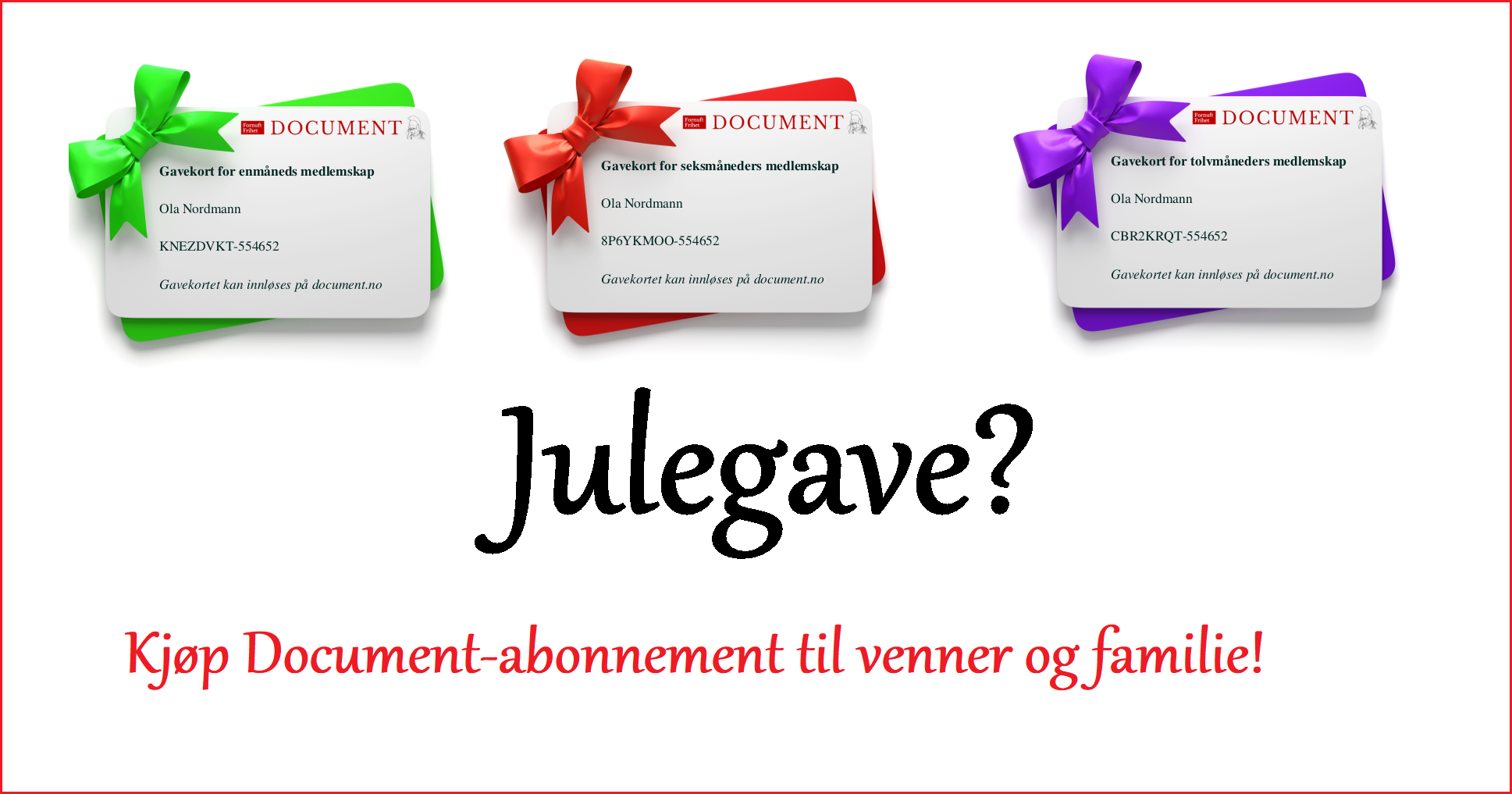 Vi selger gavekort!&nbsp;<span>(+)</span>