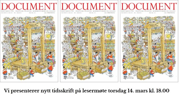 Lesermøte torsdag 14. mars: Document presenterer jubileumsnummer&nbsp;<span>(+)</span>