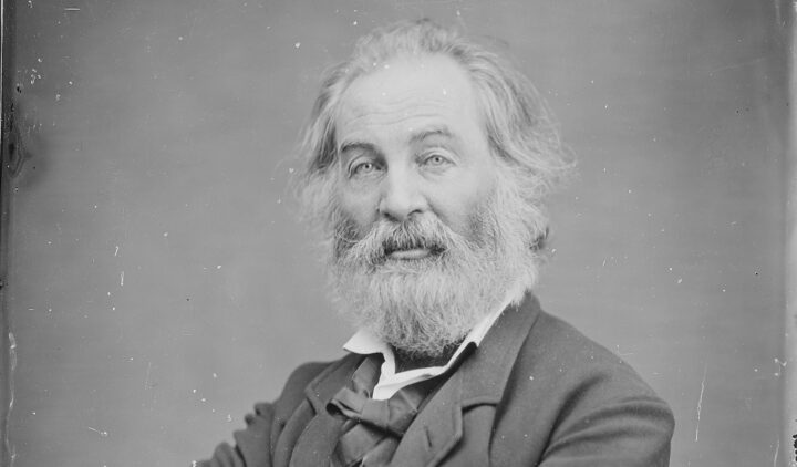 Portrett av dikteren Walt Whitman (c.1860-65).
