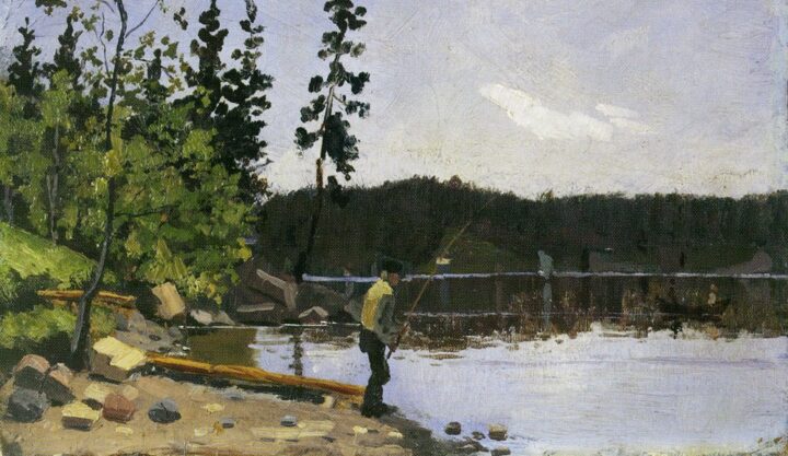 Fisker ved vannkanten (1880).