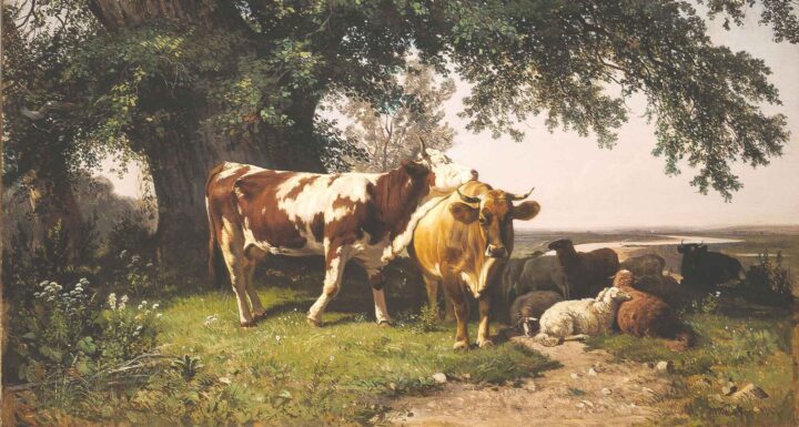 Bøling under trærne (1864).