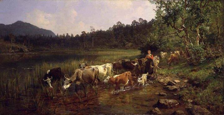 Sommerdag ved tjernet (1876).