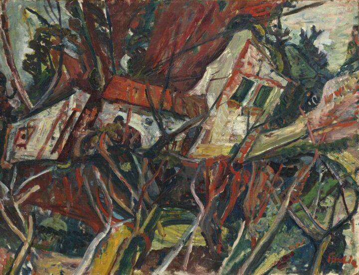 Landskap med røde tak (1919).