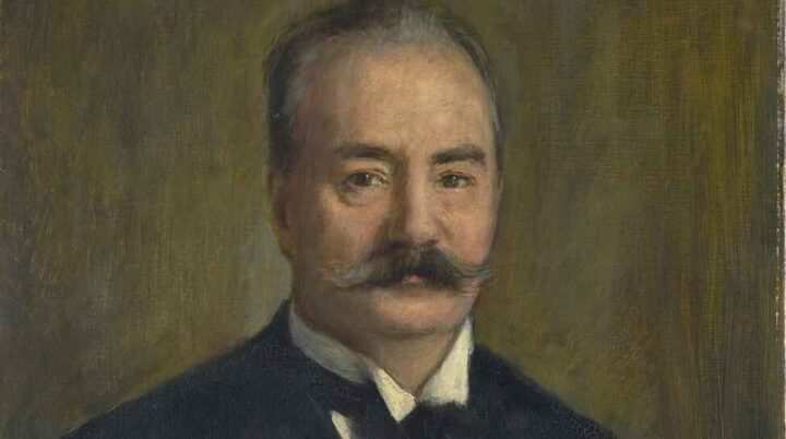 Portrett av komponisten Johan Svendsen (c.1890).