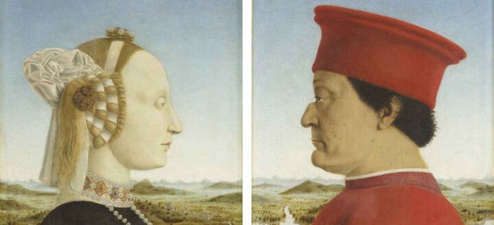 Hertugen og hertuginnen av Urbino (c.1473-75).