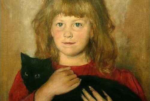 Pike med katt (1895).