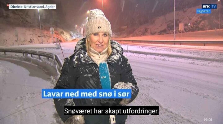 NRK med flere hoved­oppslag om snøvær – mens Iran står i brann