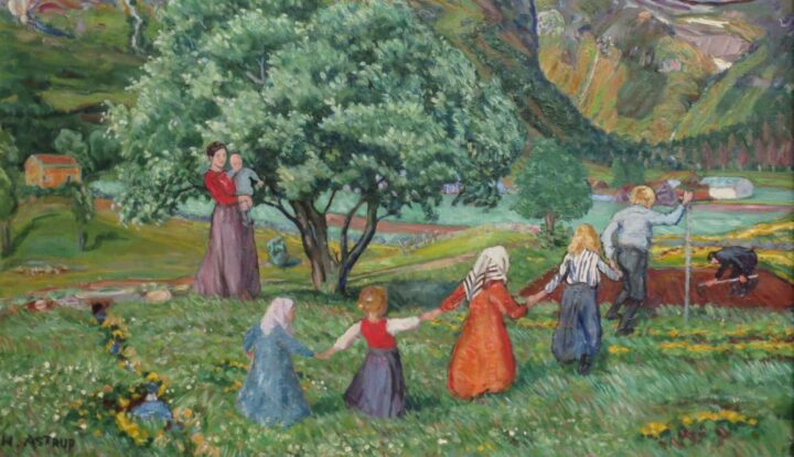 Sommervind og lekende barn (1913).