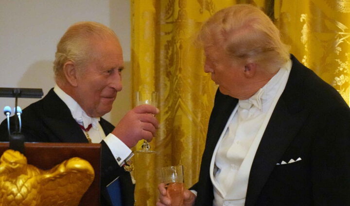 Trump og kong Charles vitset under gallamiddag