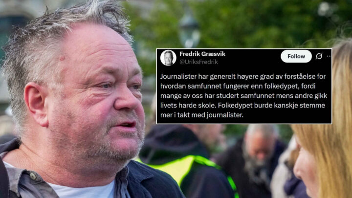 Fredrik Græsvik tar oppgjør med folket: – Burde stemme mer som journalistene