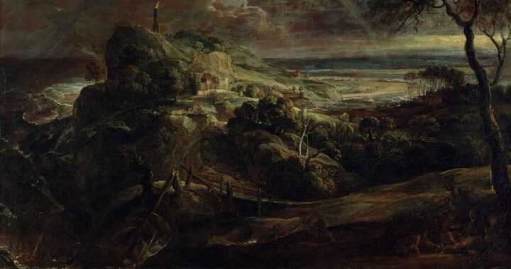 Landskap med skipbrudd nær Malta (1620-25).