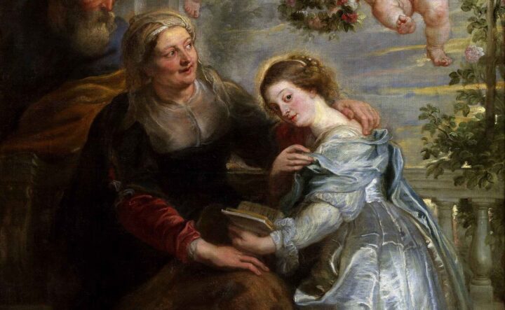 Den hellige Anna underviser sin datter Maria (1630-35).