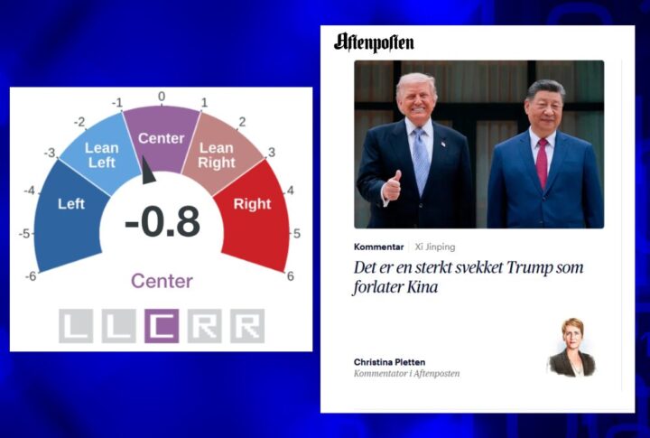 AllSides-analyse: Plettens kommentar om Trump og Xi gir leserne et skjevt inntrykk