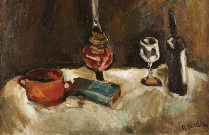 Stilleben med en lampe (c.1916).