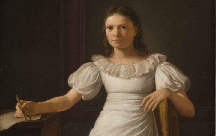 Portrett av kunstnerens søster Alvilde (1825).