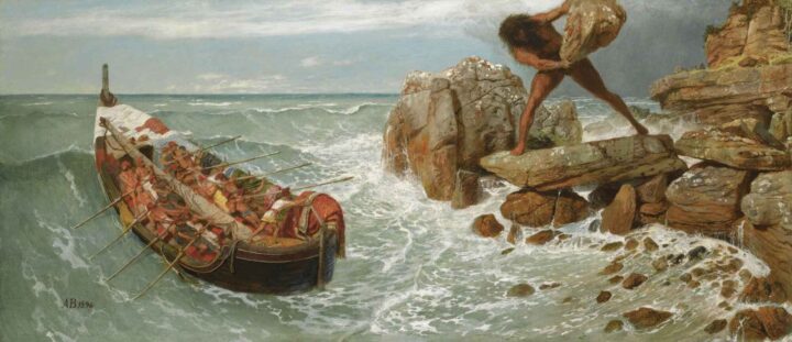 Odyssevs forlater Polufimos' øy (1896).