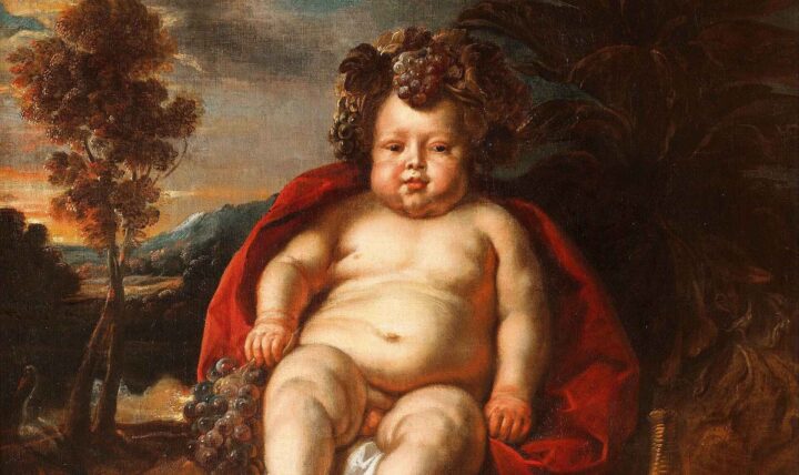 Vin- og teaterguden Bacchus/Dionysos som barn (c.1640).