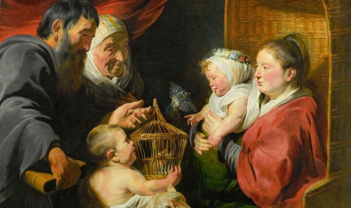 Maria og Jesusbarnet med den lille Johannes døperen og hans foreldre Sakarias og Elisabeth (c.1617-18).