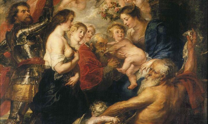 Maria med Jesusbarnet og helgener (c.1639).