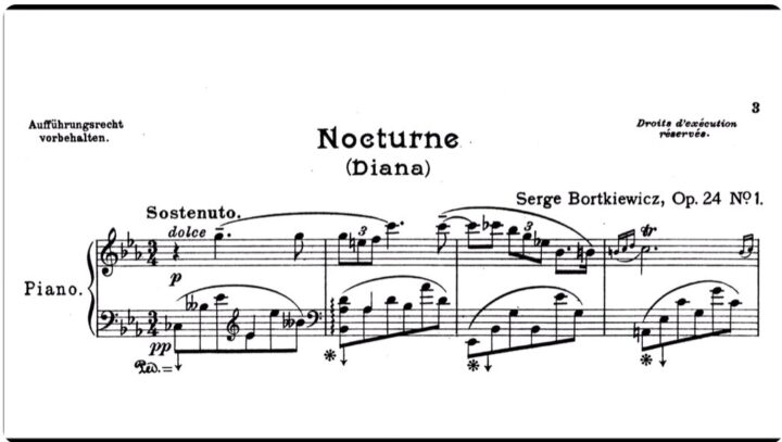 Interlude: Bortkiewicz - nocturne op. 24 nr. 1