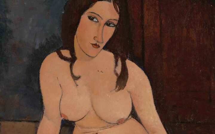 Sittende akt (1917).